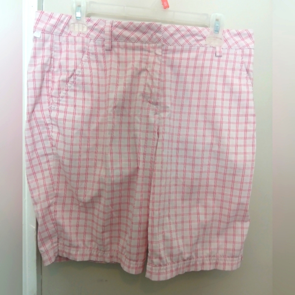 Puma Pink and White Checkered Golf Shorts